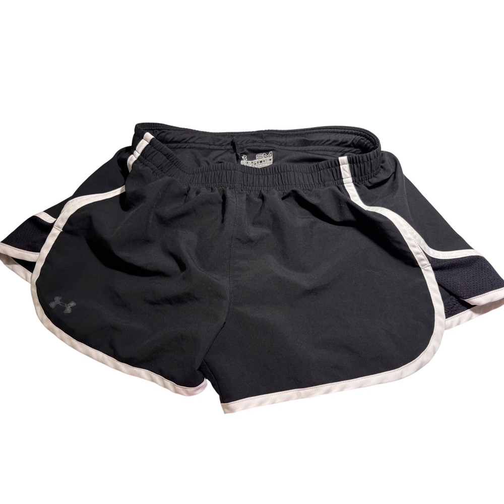 Under Armour Fly By Womens Running Shorts Black White Mesh Trim Small 1297126